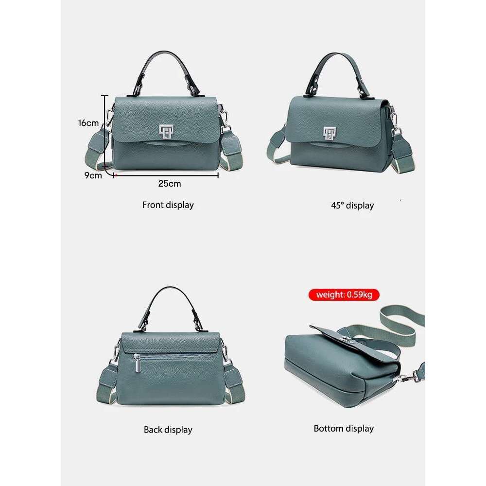 Zency Genuine Leather Top-Handle Bag For Women Simple Fashion Envelope Bags Brand Shoulder Handbag Female Small Crossbody