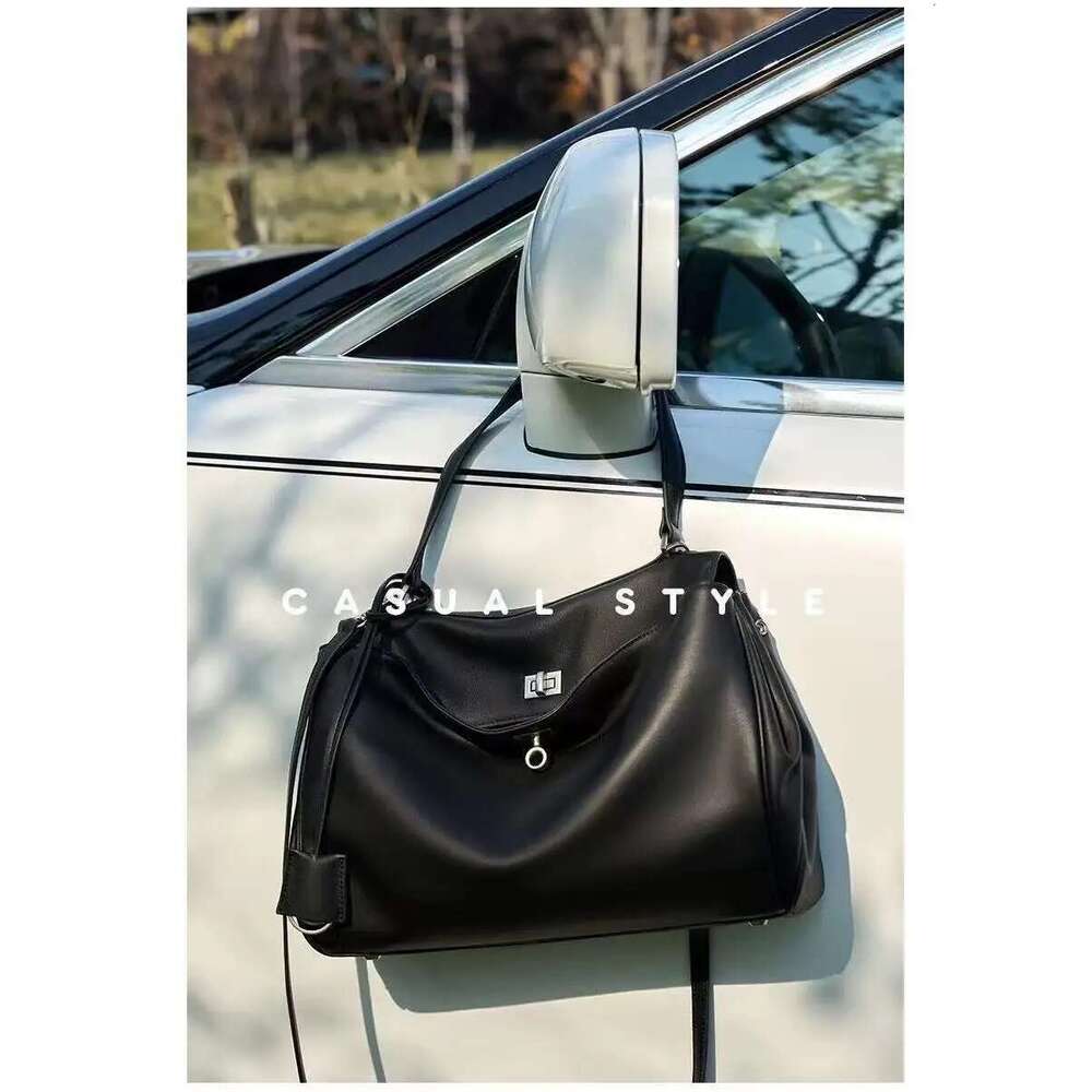 Cowhide designer New Retro tote bag Shoulder Cross Casual Commuter Kelly Women's ita high end Bag new in y2k Female