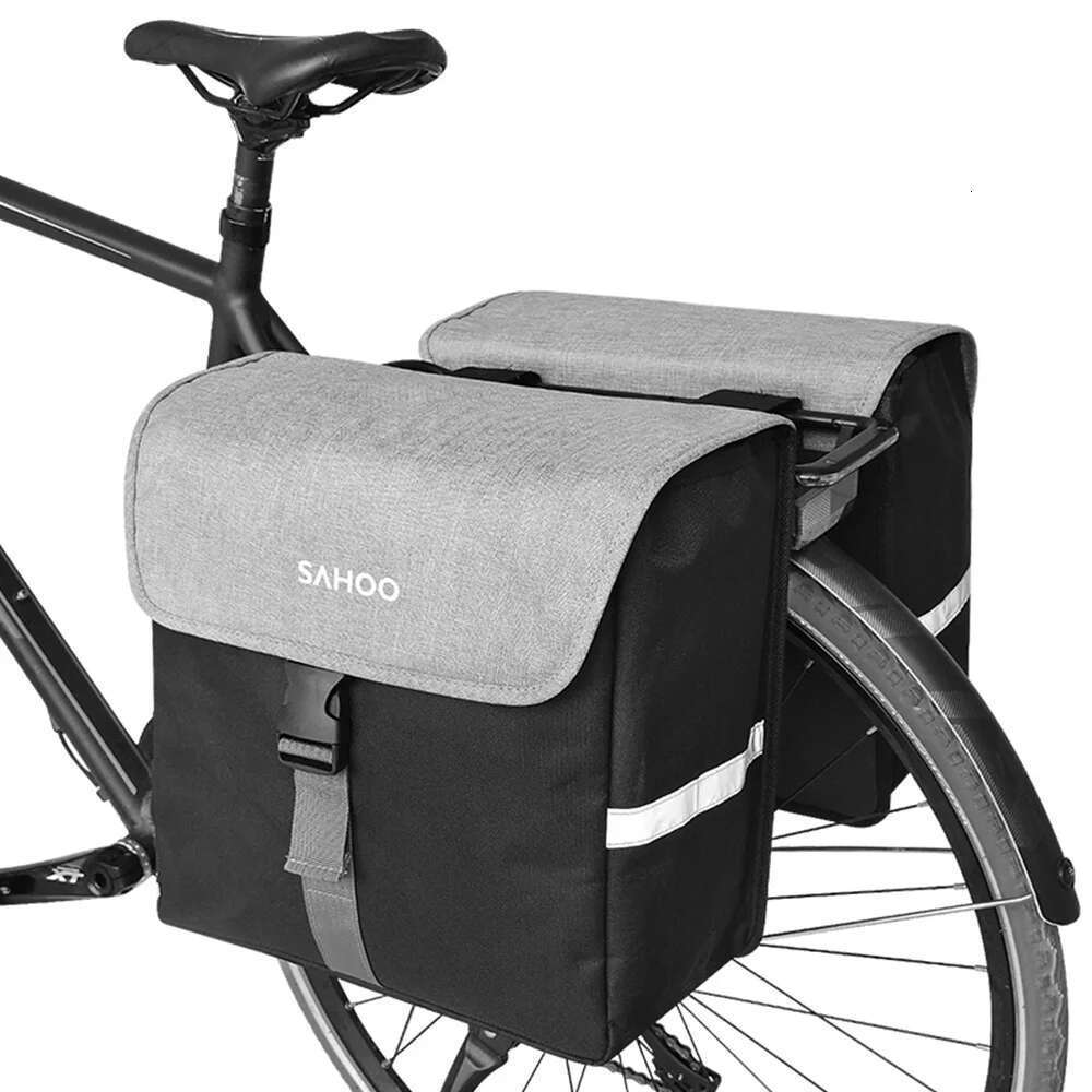 SAHOO Side Seat 40L Large Capacity Bicycle Rear Rack Bag Bike Pannier for Cycling Traveling Commuting
