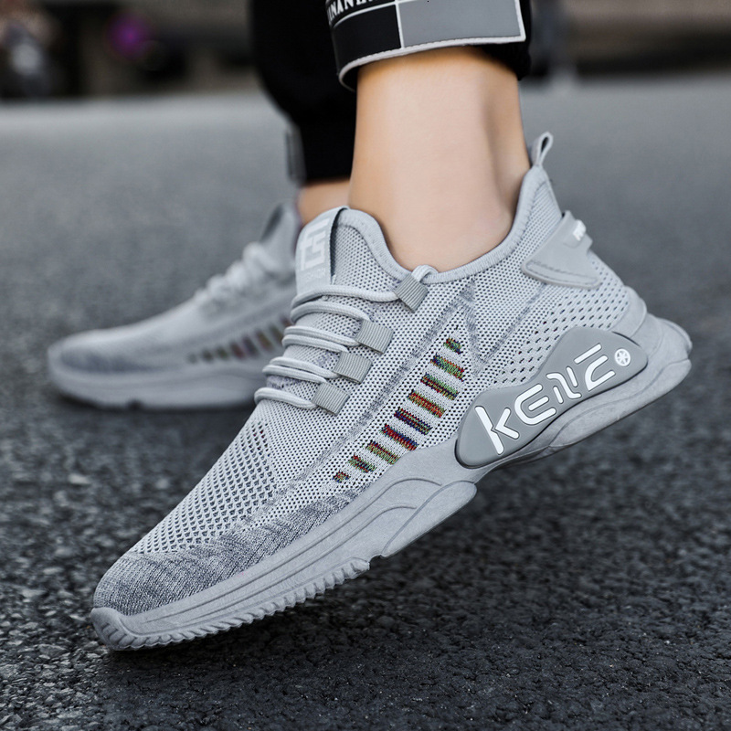 Large Size Men S Spring And Autumn Flyknit Breathable Casual Sports Small Red Mesh Strap Trendy Running Shoes Ddmysaturn