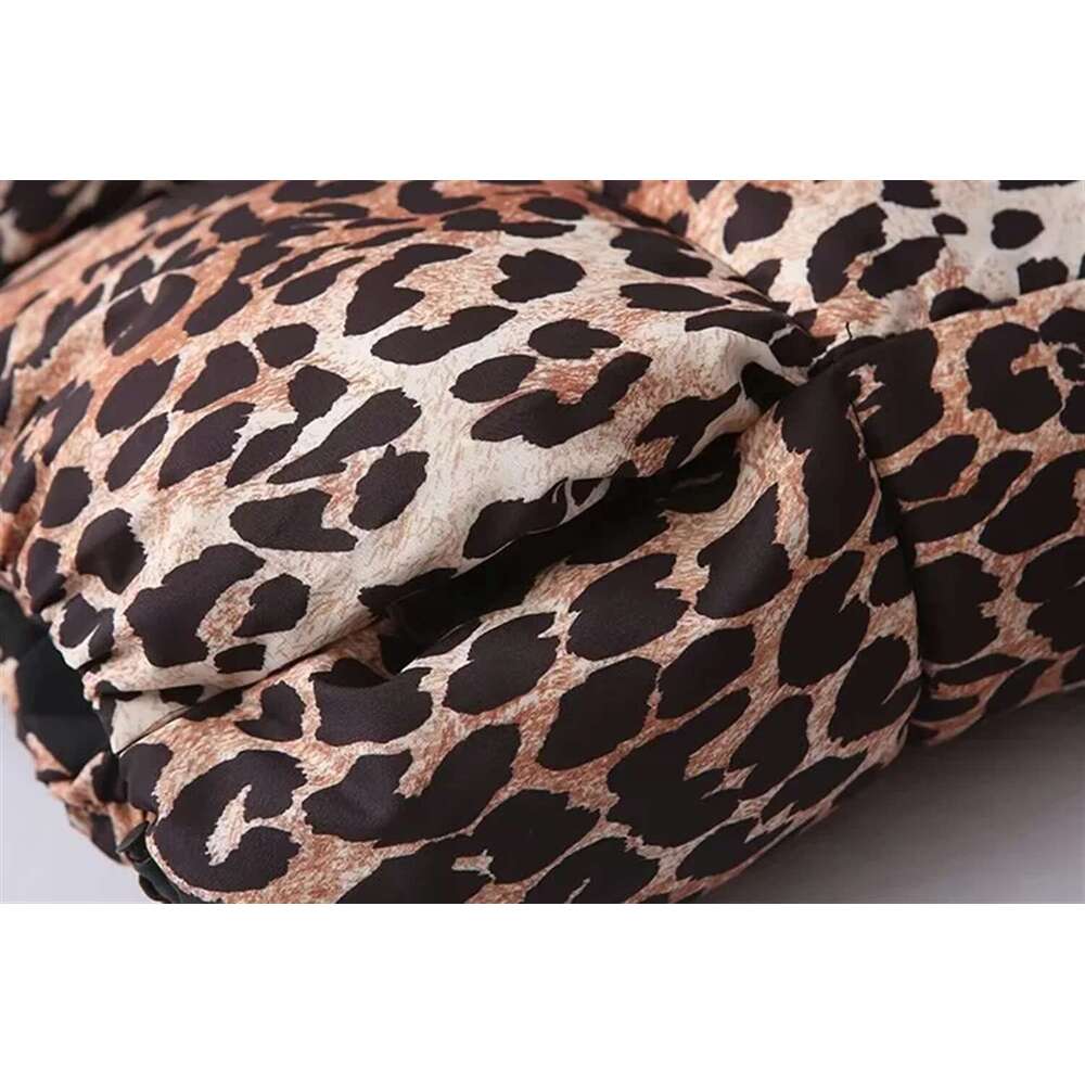 Kar&Otza New women's French design with a sense of style fashion, versatile leopard print and cotton jacket