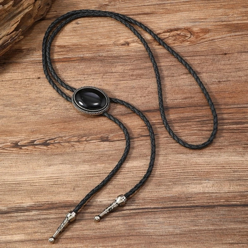 Delicate Gemstones Bolo Tie Cowboy Necktie Western Bolo Tie for Shirt 250430