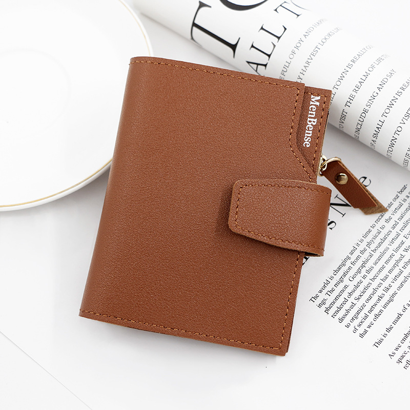 Designer Wallet Korean Version New Women S Wallet Short Simple Button Zipper Coin Purse Solid Color Hand Held Bag Card Bag Luxury Wallet Key Pouch