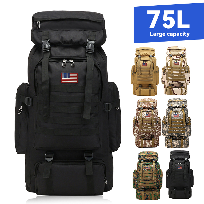 hiking backpack for men 80l camping backpack military rucksack molle 3 days assault pack for climbing 3077