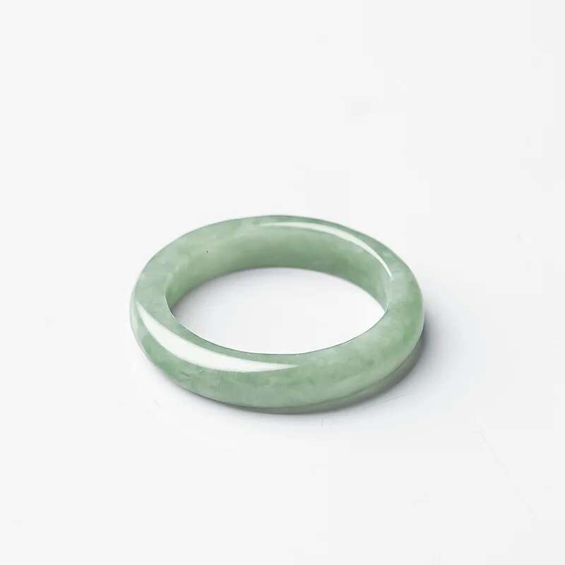 Inner Diameter 14Mm-22Mm Natural Burma Jadeite A-Grade Bean Seed Ring Couple Jade Stone Hand Jewelry For Women's Gifts Wholesale