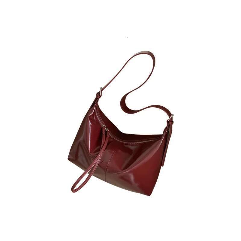 Simple and capacity top layer cowhide handbag women new texture single shoulder tote large diagonal Satchel bag