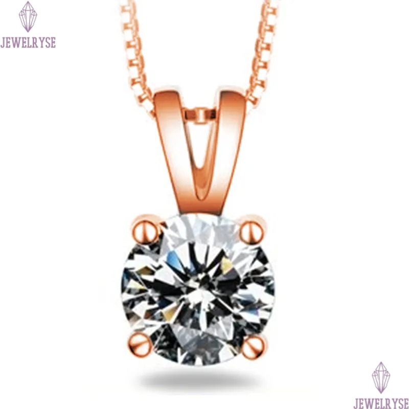 Choucong Brand Four Claw Pendant Luxury Jewelry 925 Sterling Silver Solitaire 5A Cubic Zircon CZ Diamond Gemstones Party Women Wedding Clavicle Neckla