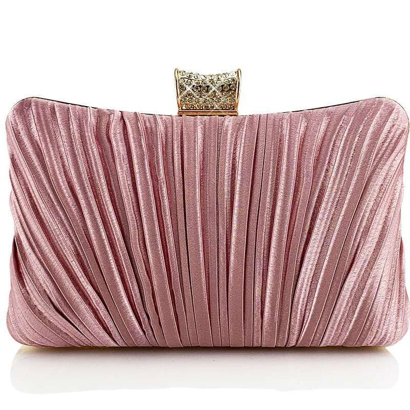 Dinner Bag Ruffle Drill Bit Dinner Dress Cheongsam Elegant Muse Hand Held Crossbody Women S Bag KQ