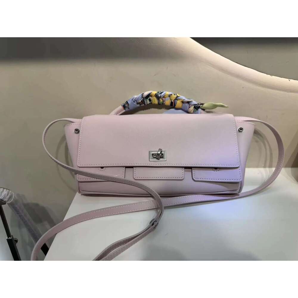 Genuine leather handbag 2025 new niche design lock small square vintage motorcycle style cowhide one-shoulder crossbody bag
