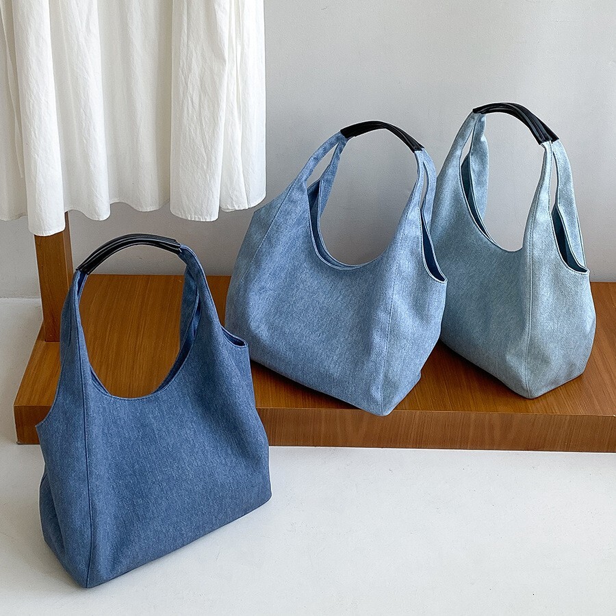 designer bag Large capacity denim commuting shoulder women in spring summer style for ladies fashionable and casual tote bag