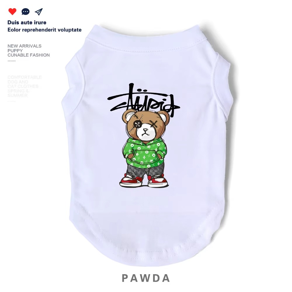 Dog Shirts Quick Dry Lightweight Soft Pet T-Shirt Imitating Trends Design Breathable Sleeveless Vest Summer Stretchy Dog Tee for Small Medium Dog XXL 