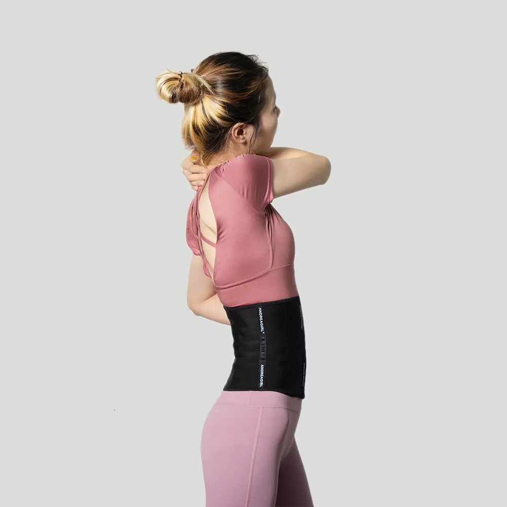 22cm short 3layer latex waist training tight corset 9 steel bone shape body female weight loss belt 9052 250430