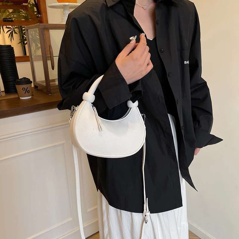LEFTSIDE Small PU Leather Saddle Bags Lady Crossbody Shoulder Bag for Women 2025 Spring Y2K Trend Simple Handbags and Purses