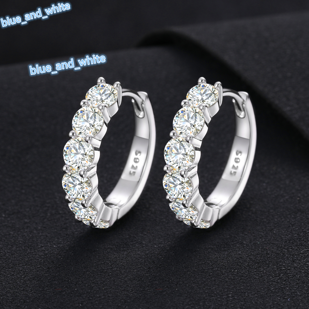 Luxury Moissanite Earring 925 Sterling Silver Fine Jewelry Earrings Wedding Gift for Guests Earrings Women