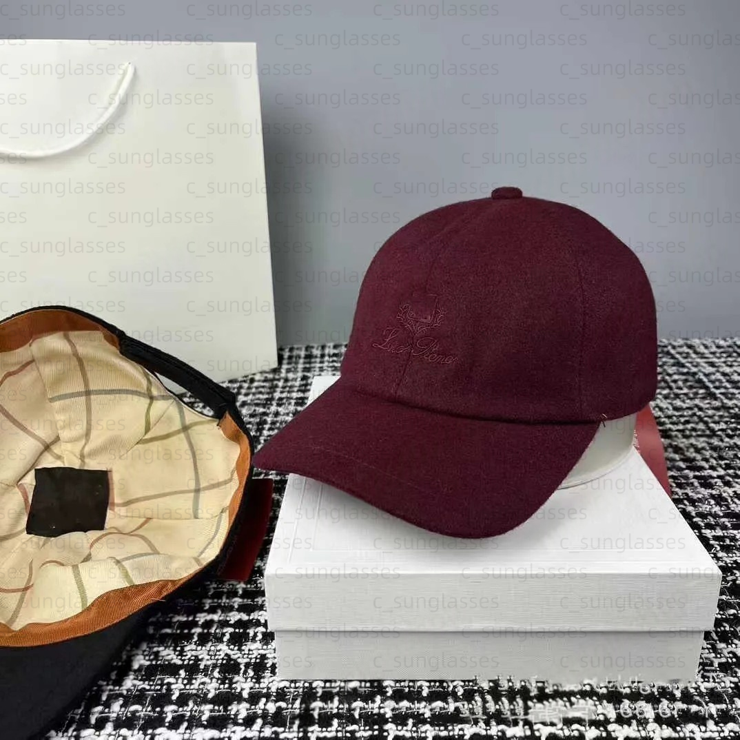 high-quality Ball designer Mens Womens Caps Fashion Baseball Cap loro cotton piana cashmere fitted autumn snapback embroidery beach hats