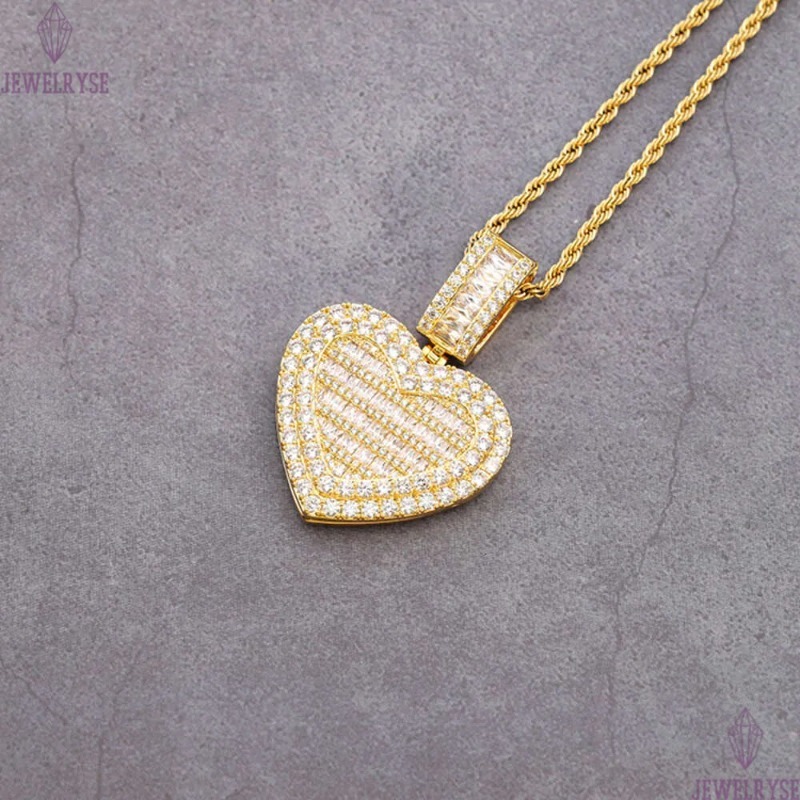 necklace moissanite chain Fashion Jewelry D color VVS Diamond Gold Plated Silver Picture Pendant For Hiphop Mens