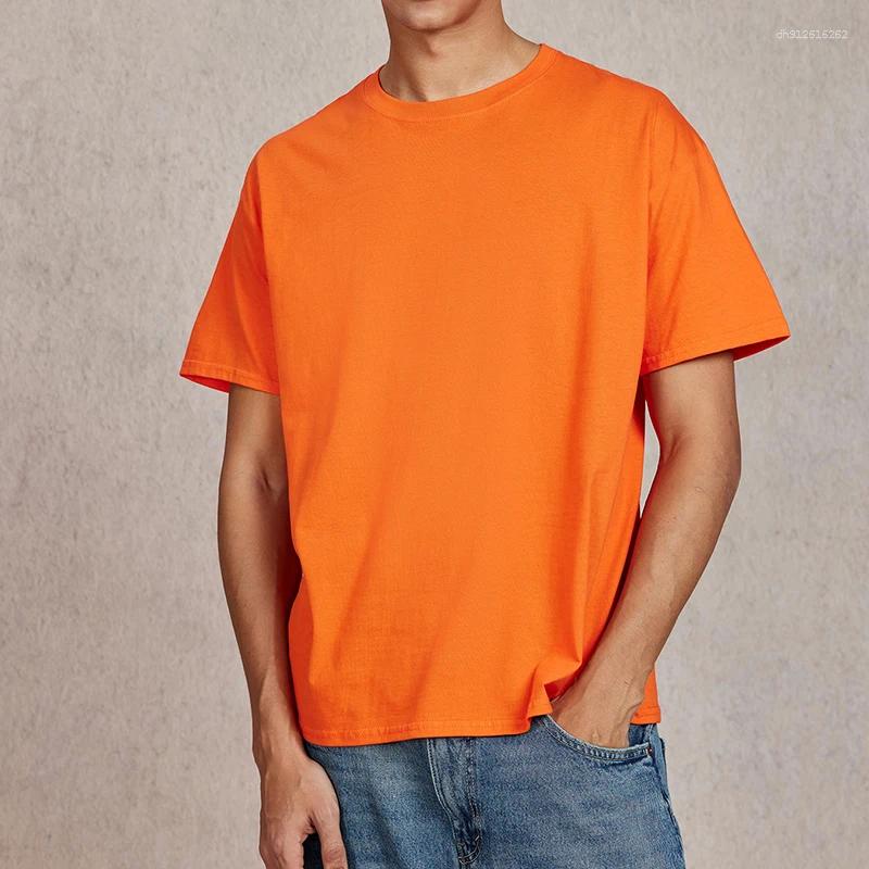 Men's T Shirts Cotton Shirt Men Short Sleeve Tee Brand Solid Tops Casual Plain Tshirt Women Quality Unisex Clothing 7oz 200gsm