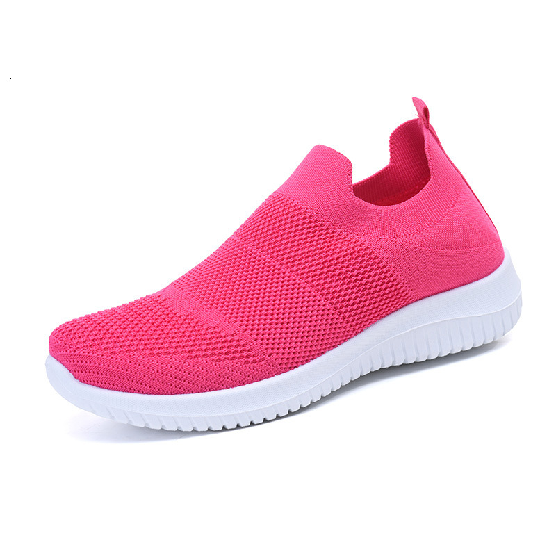 One Step Women S Mom S Summer Flying Weave Breathable Single Lightweight Soft Sole Elderly Mesh Sports Shoes Ddmysaturn