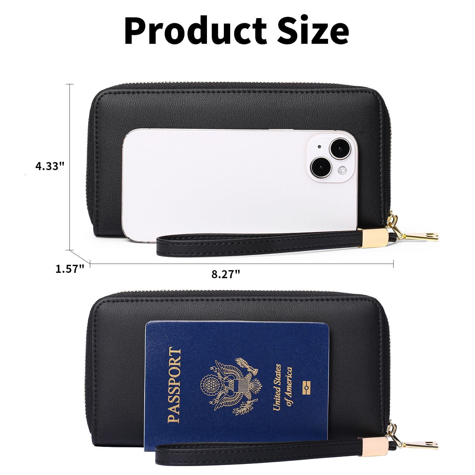 Designer Wallet New Long PU Leather Multifunctional Hand Held Bank Card Storage Passport Bag Double Zipper Wallet Luxury Wallet Key Pouch