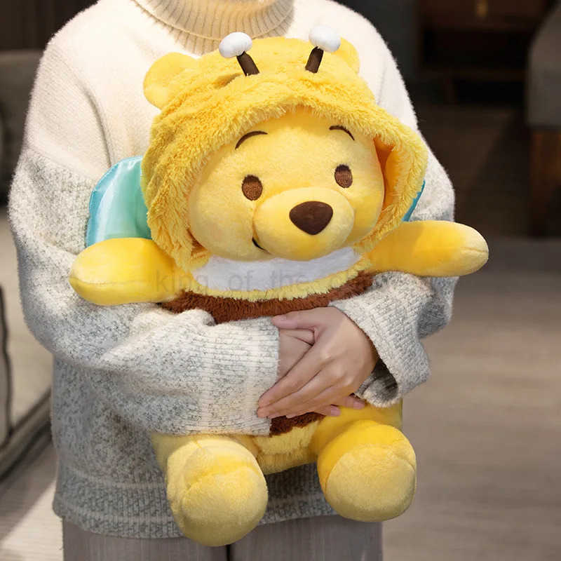Disney 50cm Genuine Disney Bee Winnie The Pooh Plush Toys Pillow Kawaii Anime Bear Stuffed Doll Toys For Childrens Birthday Xmas Gifts W250430