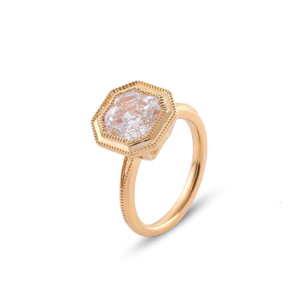 4ct Lab Grown Engagement Wedding Asscher Cut Solitaire 14k Gold Fine Jewelry Igi Certified Dia Ring