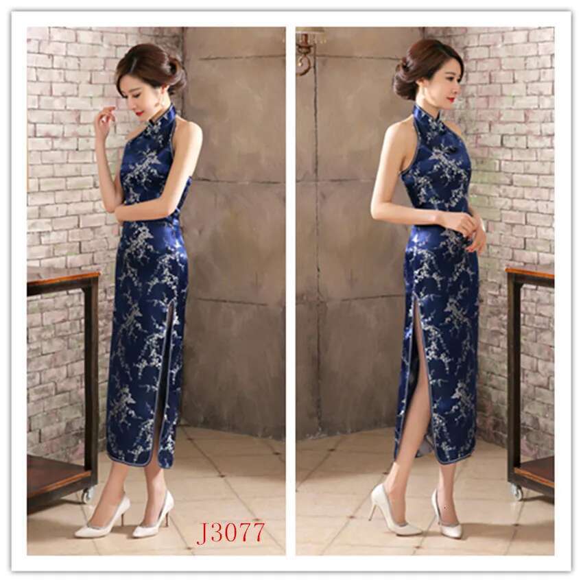 Sexy Backless Sleeveless Cheongsam Female Retro Classic Brocade Chinese Qipao Dress Plus Size Dragon And Phoenix Vestidos 3Xl