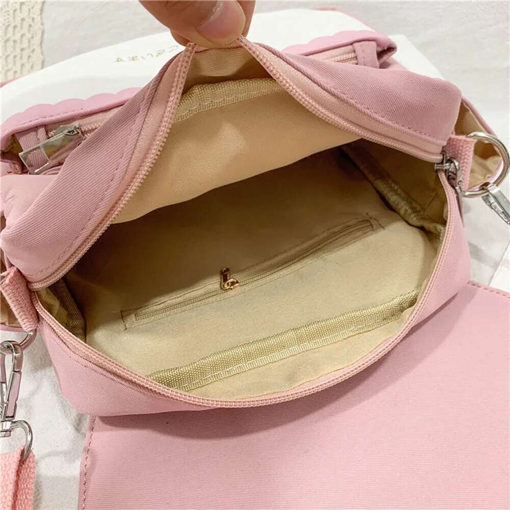 Women Lolita Bow Tie Fashion Shoulder Bags Japanese Style Cute Rabbit Crossbody Girls Kawaii Satchel Sweet Messenger Bag Bag