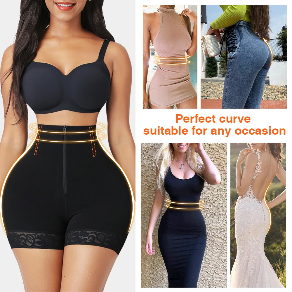 Fajas Colombia waist trainer hip lift shaping corset push up underwear abdominal control enhancement 250430