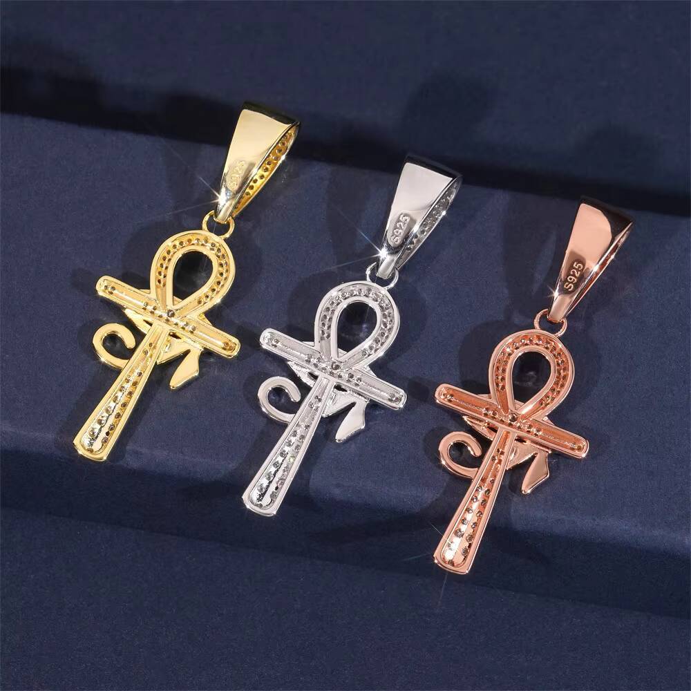 New 925 Silver Cross Pendant European American VVS Moissanite Cross-Border Jewelry for Men and Women in Stock