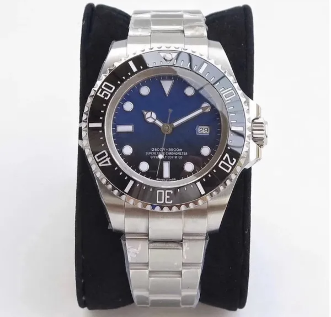 U1 Factory Mens Watch Deep Ceramic Bezel SEA-Dweller Sapphire Cystal Stainless Steel With Glide Lock Clasp Automatic Mechanical Watches