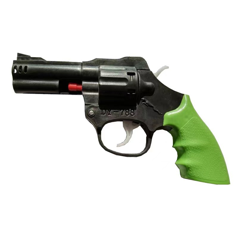 Revolver Toy Gun Mini Non-firing Pop Pistol Inert Cap Fake Gun for Adults Collection Boys Birthday Gift