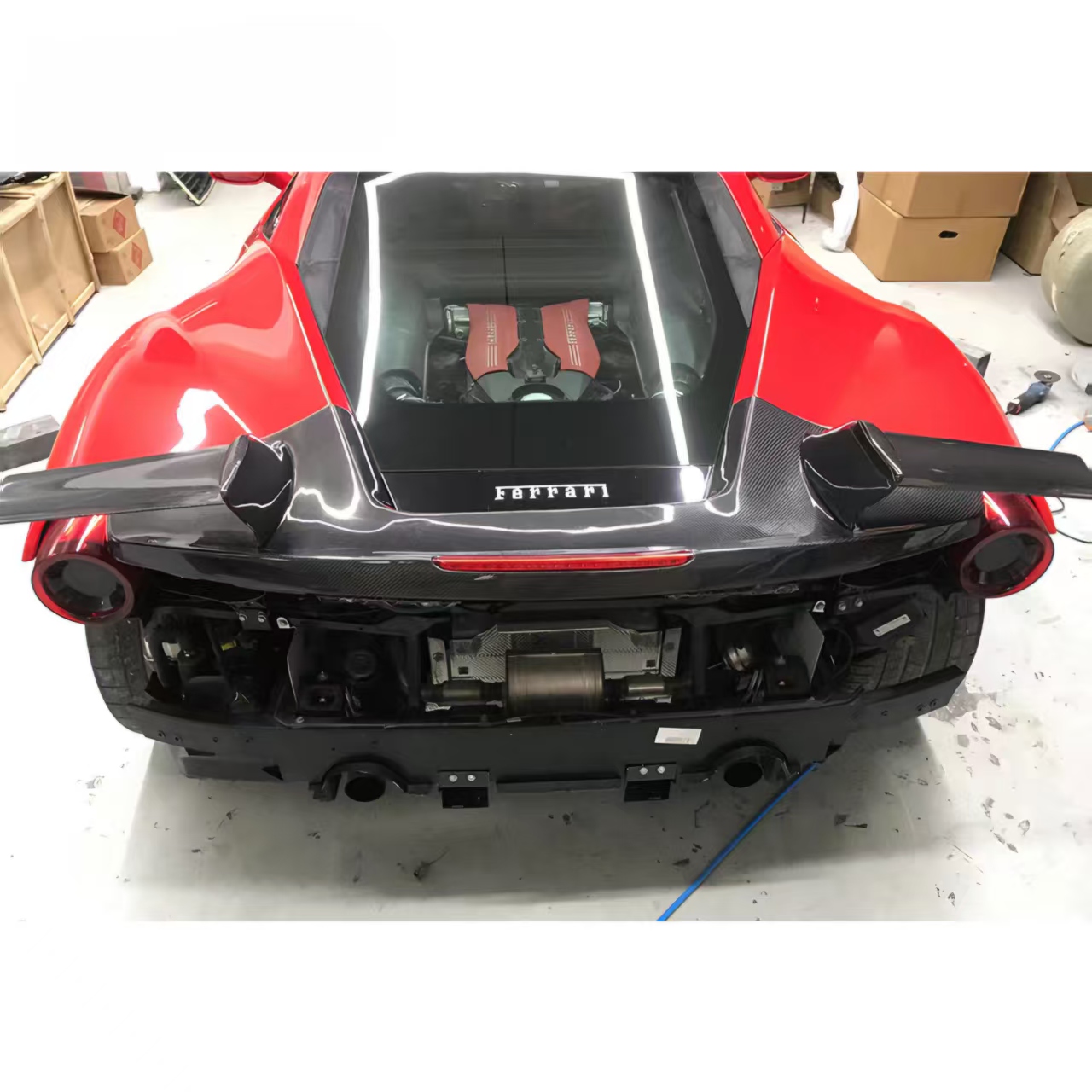 High Performance Carbon Fiber Airfoil Exterior Accessory for Ferrari 488