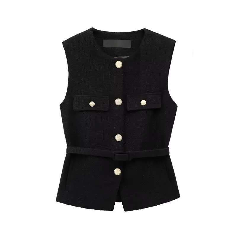 Spring 2025 New Chic Simple Slim Women's Jacket Fashion Youth Elegant Vest