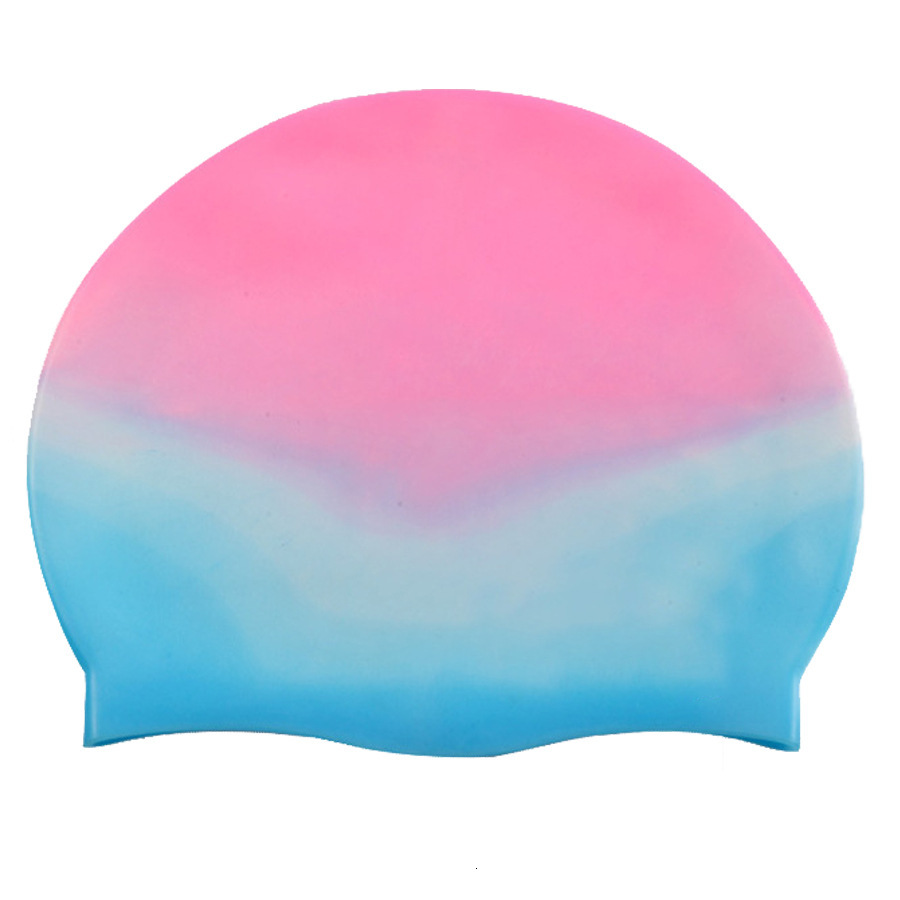 Professional silicone waterproof adult style men's swimming girls, black diving cap for women