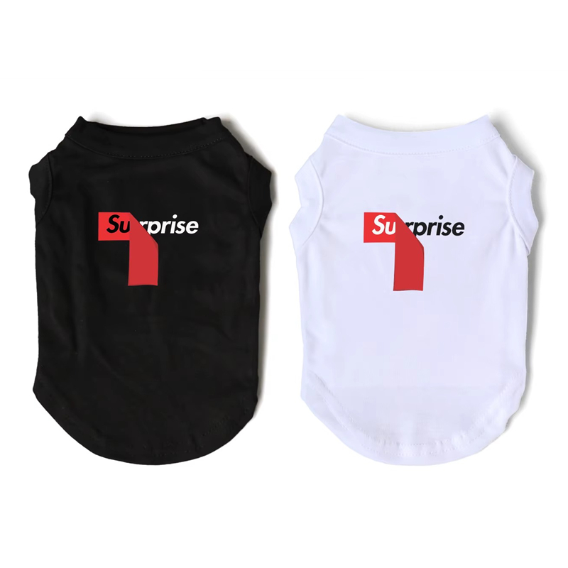 Fashion Dog Clothes French Bulldog Breathable Cotton Imitating Design Letter Print T Shirts Vest Clothes for Small Medium Dogs, Frenchie Pug Boston Te