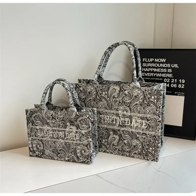 bag handbag tote bag shoulder bag printing multi color large capacity shopping bag daily commuter large bag travel bag totes