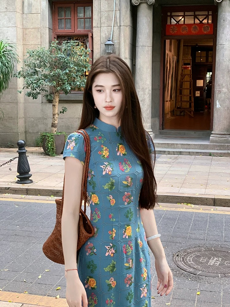2025 Retro slim fit dress Fashion Week Show Customized Fashion Tailored clothing womens Fashion Paris.M328