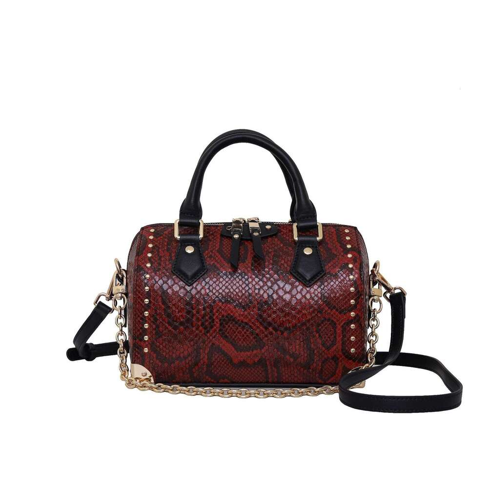 Advanced texture snake patterned pillow for women 2025 new spring and summer handbag, single shoulder crossbody small bag