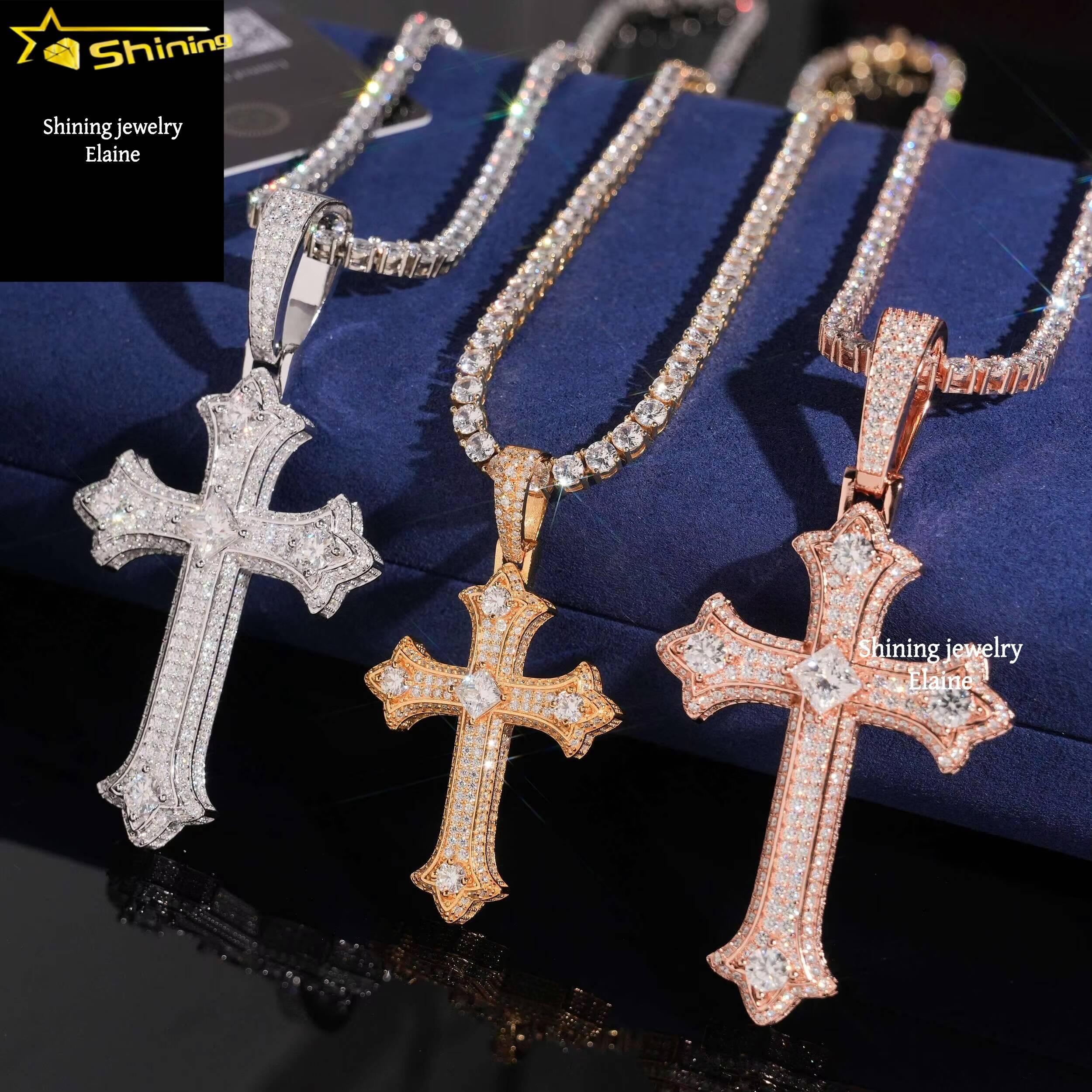 Hip Hop Sterling Silver 925 Iced Out Fine Jewelry Rapper Custom Photo Custom Pendant VVS Moissanite Diamond Pendant