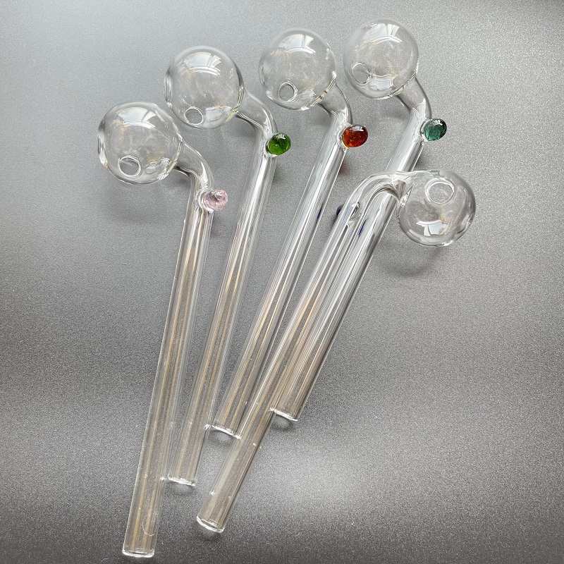 5.6 Inch Glass Oil Burner 30mm Big Ball Bowl Smoking Pipe with 1.5mm Thick Straw Tube no logo 9410a - view 6