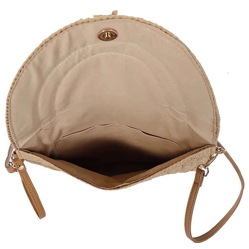 Raffia Straw Weaven Fashion Ladies Wrist Clutches Summer Women Shoulder Crossbody Bags Handmade Handbags Purse Beach Bag Bag