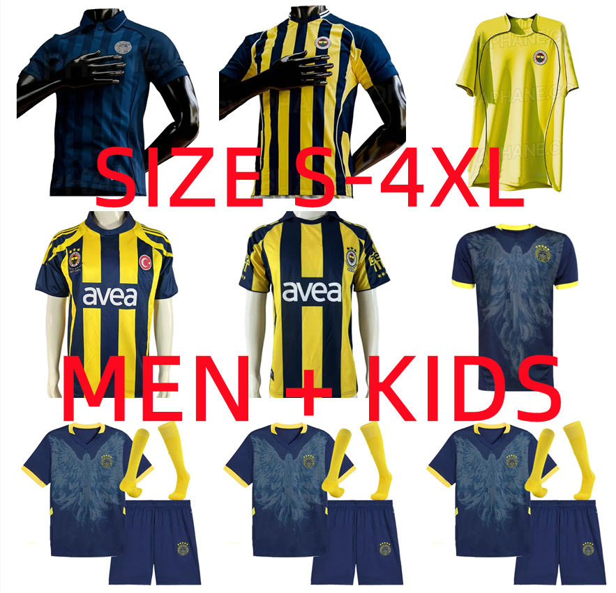 25 26 Fenerbahce ARDA GULER soccer jerseys 2007 2008 2009 Retro DZEKO CRESPO ARDA GULER KAHVECI JOAO PEDRO BATSHUAYI SZALAI 2025 2026 Football Shirt Men kids kit