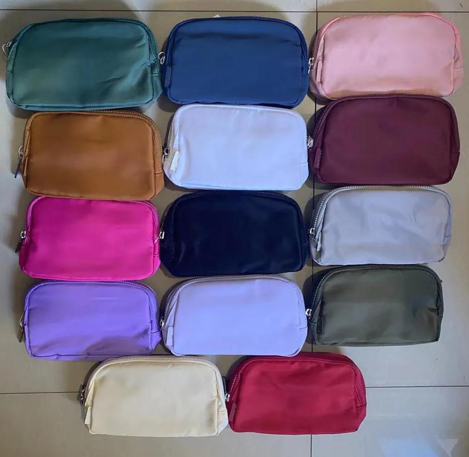 Outdoor Bags Waterproof Yoga belt Bag Women Men WaistPacks LUL Bum Bag Gym Elastic Adjustable Strap Zipper Fanny pack Capacity 1L 0606