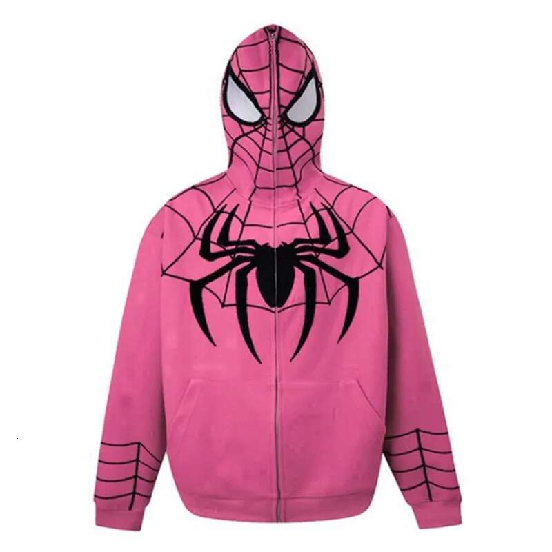 Y2k Emo Women Streetwear Hoodie Spider Web Red Zip Up Hoodies Grunge Oversized Sweatshirt Gothic Haruku Alt Jackets Clothes fashion clothing women