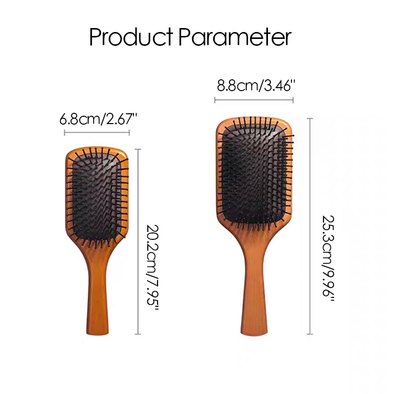 High Quality Sandalwood Airbag Wooden Massage Cushion Comb Home Detangling Hair Brush for Women X250928