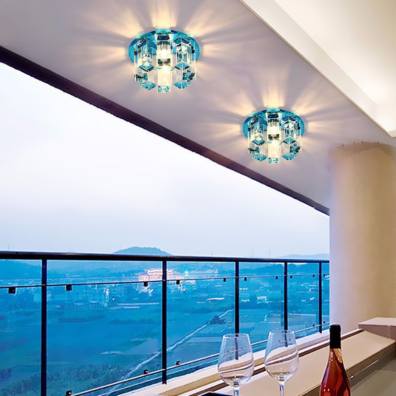 Crystal Aisle Balcony Led Ceiling Lamp AC90-260V 5W Light Living Room Corridor Lamp Modern Ceiling Light for Home Decoration Luminaire