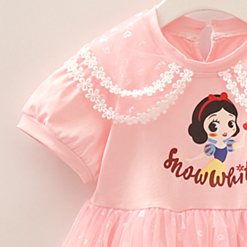 DISNEY kids designer clothes Princess Elsa Little girl's short-sleeved summer dress princess dress for toddlers baby's net and puffy dress