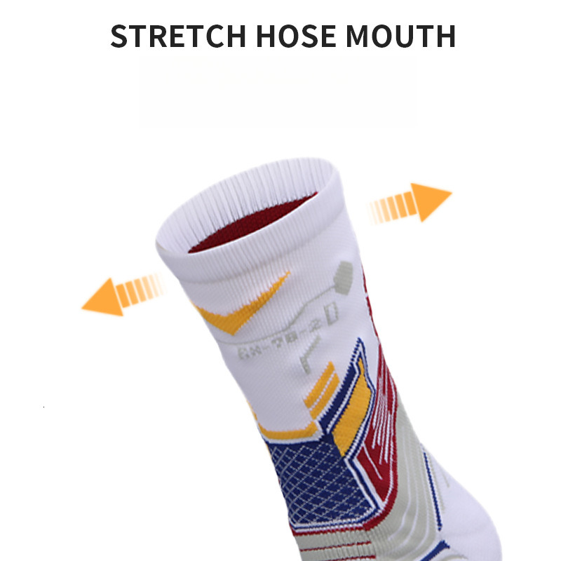 Basketball mid tube, men's towel bottom, adult professional practical fitness elite socks, running socks