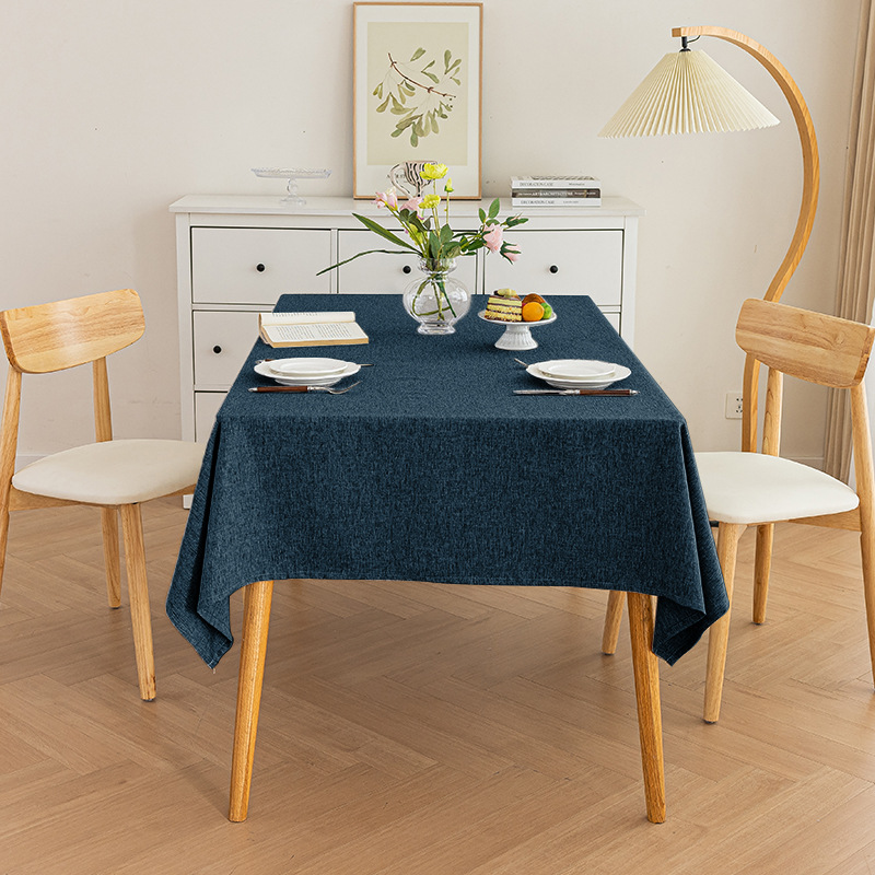 T0440 tablecloth waterproof, dustproof, anti-static rectangular washable tablecloth universal for all seasons bamboo hemp household coffee table cover