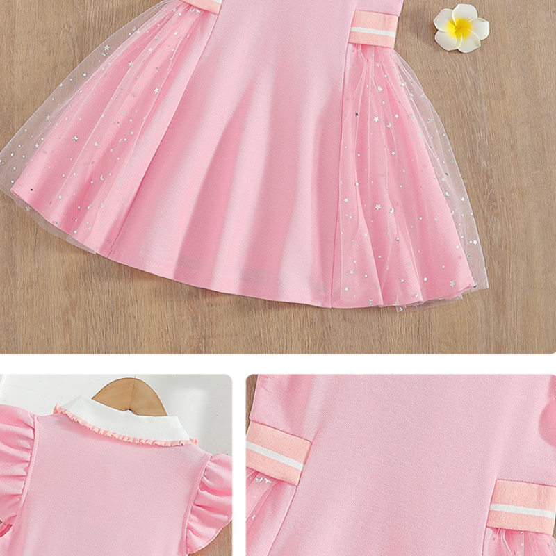 DISNEY girls shorts skirt Frozen children's clothing summer cotton academic style short-sleeved sweatshirt skirt pleated short skirt